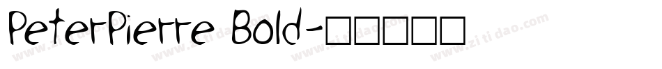 PeterPierre Bold字体转换